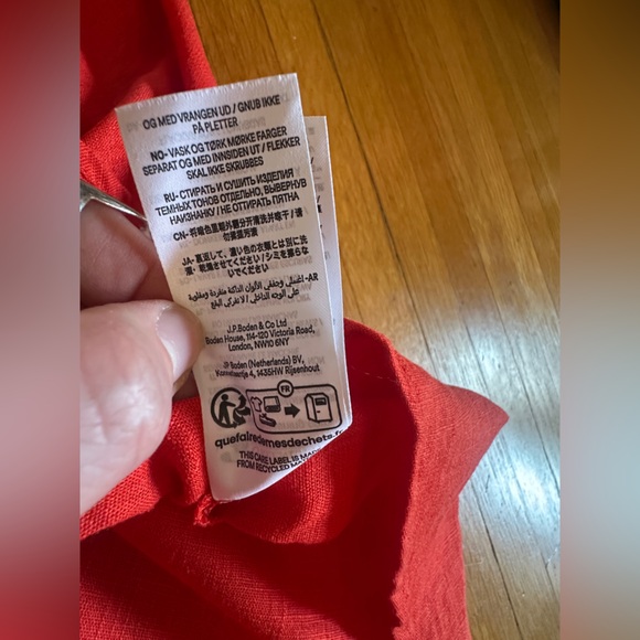 Boden Ruched Bodice Midi Dress in Vermillion, Size 20-22R, NWOT - Picture 8 of 13